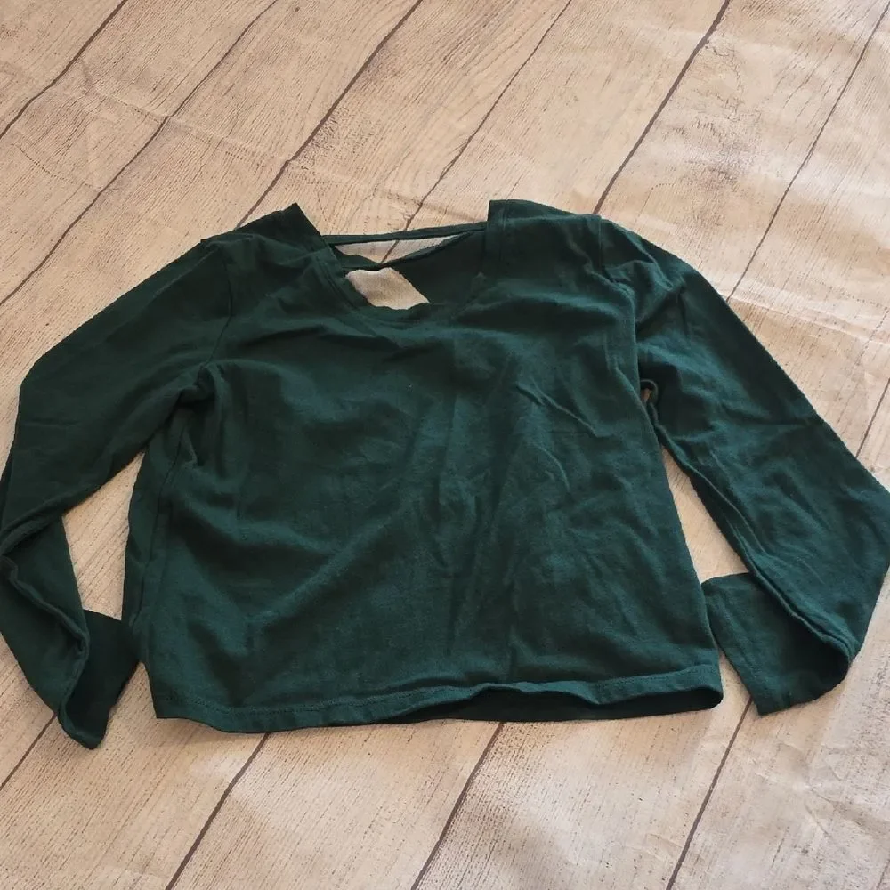 Place Green Long Sleeve Tee with Sequin Tree